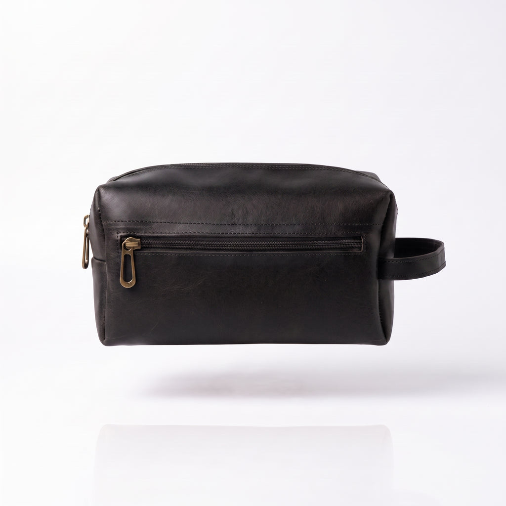 Neceser de Piel Pull-Up Color Miel – Dopp Kit Hecho a Mano