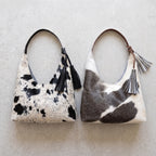 Bolsa Hobo de pelo de vaca, vista completa — INALIA Leather
