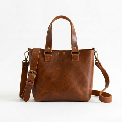 Bolsa Mini Tote de piel crazy