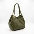 Bolsa Serena de piel Floater color Verde Olivo, vista 3/4