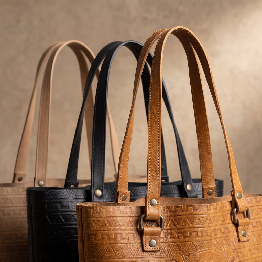 Bolsa Tote de Piel PullUp — Estampado Lele
