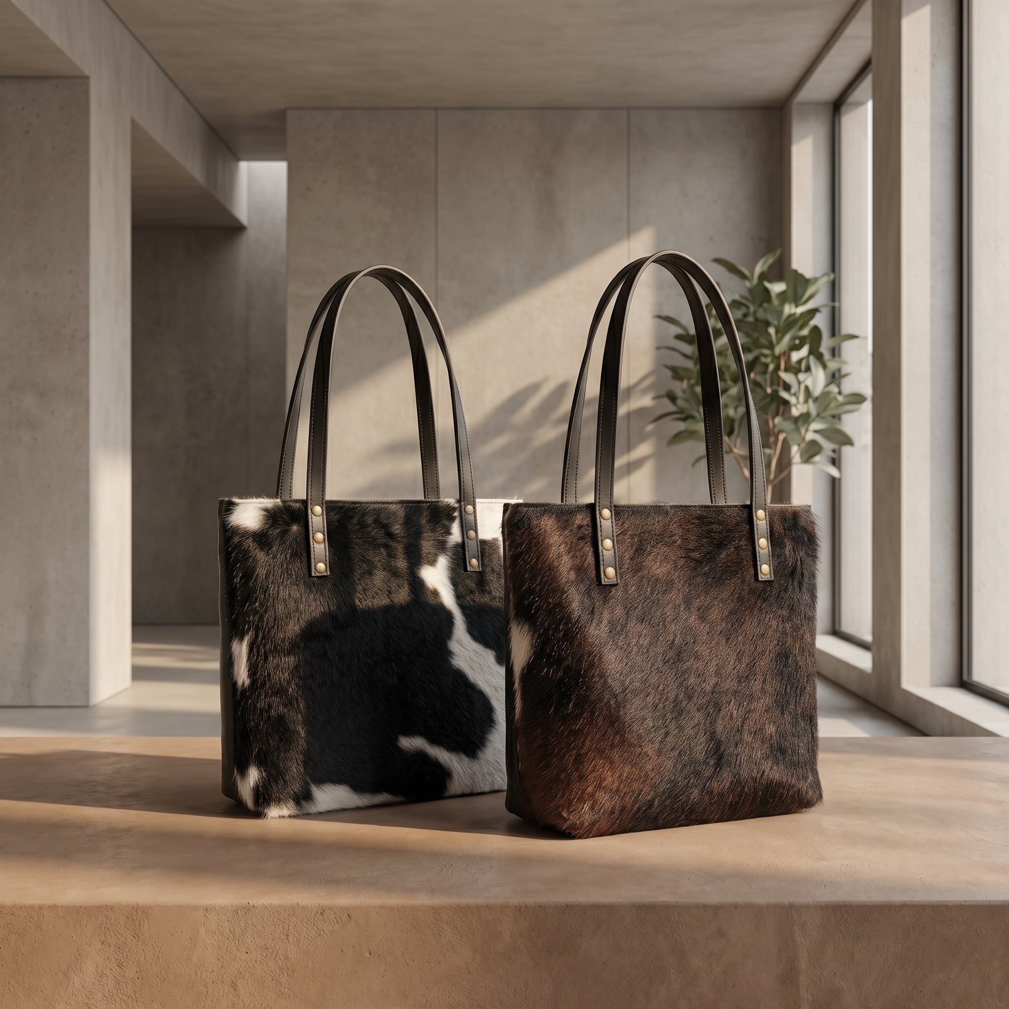 Bolsa Tote de Pelo de Vaca — Pieza Única