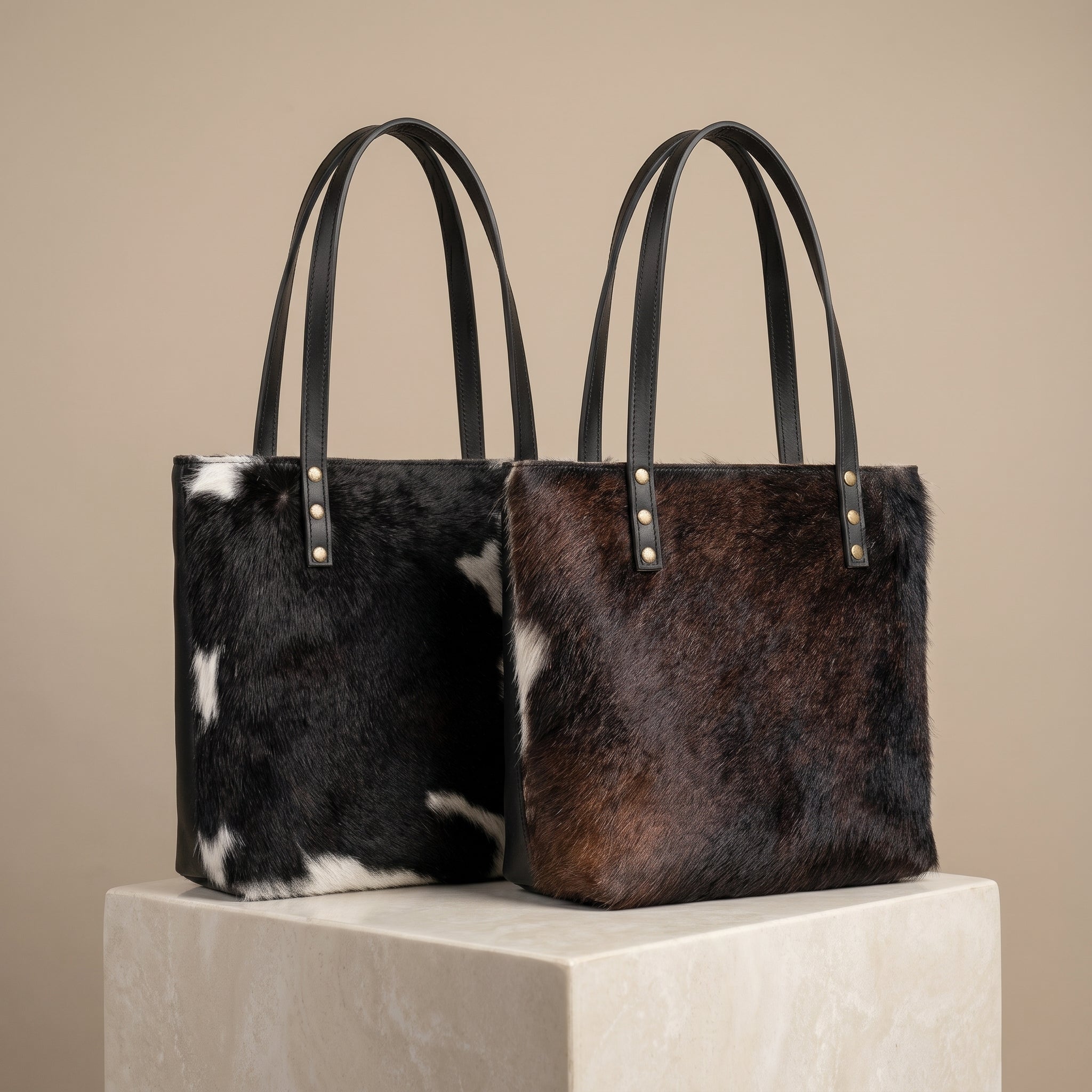 Bolsa Tote de Pelo de Vaca — Pieza Única